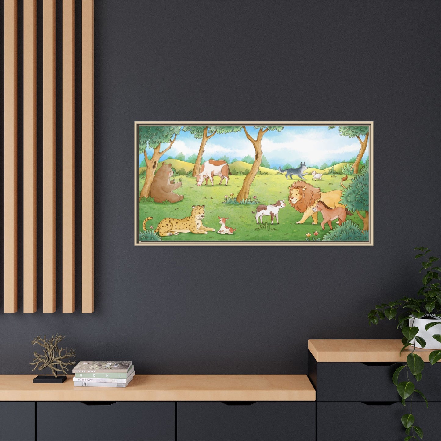 Matte Canvas, Framed (Multi-color)