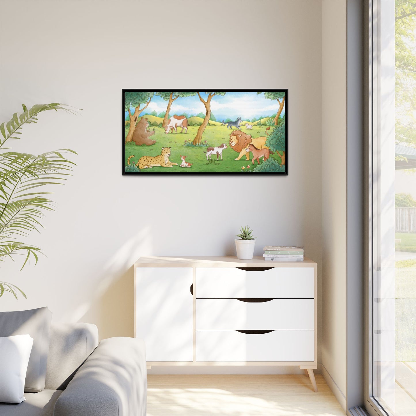 Matte Canvas, Framed (Multi-color)
