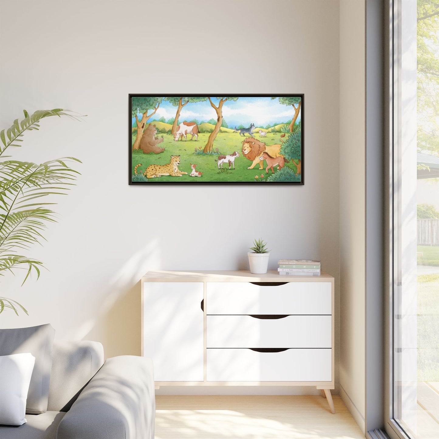 Matte Canvas, Framed (Multi-color)